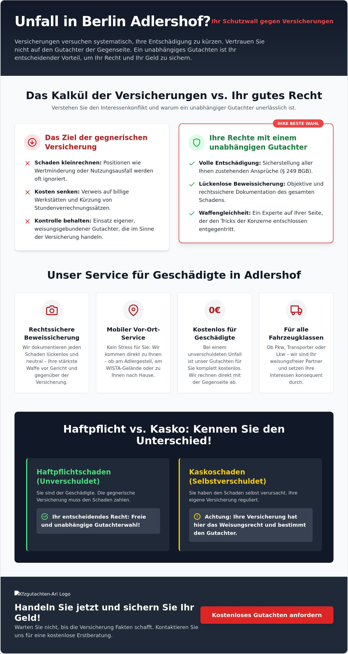 Kfz Gutachter Berlin Adlershof: Ihr Schutzwall gegen Versicherungskürzungen